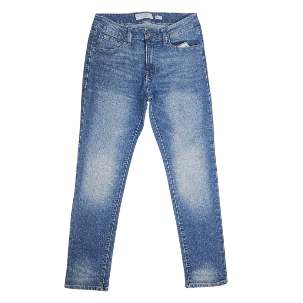 MBX Premium Denim Goods Mens 30x30 Straight Leg Jeans Blue Wash Stretch Denim